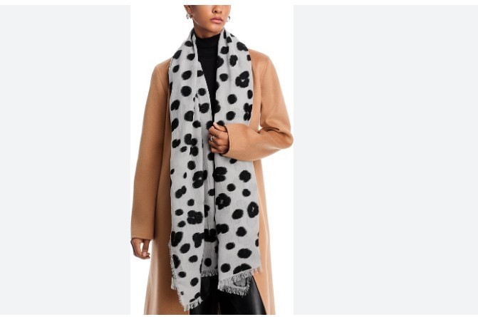 FRAAS animal print abstract women’s scarf wrap – Black / Gray~
