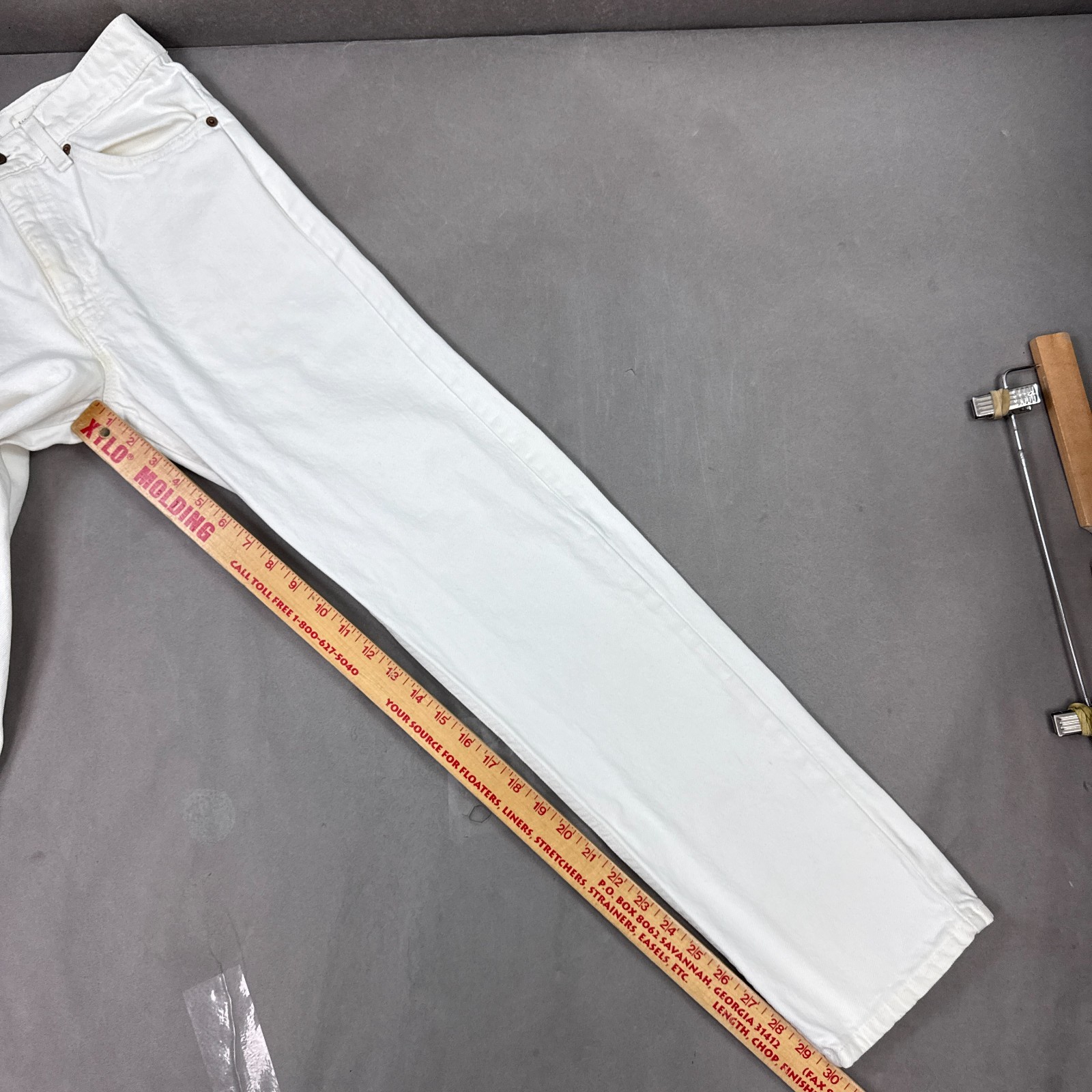 Vintage Levis Jeans Mens 29×30 White 90s Orange Tab Made USA Denim Pants Painter