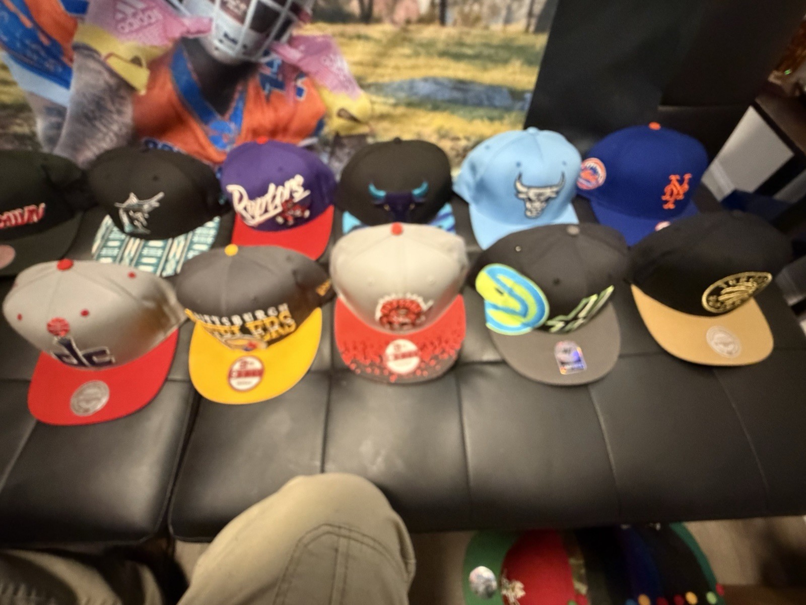 21 Hat Lot New Era Mitchell & Ness 47 Brand ect
