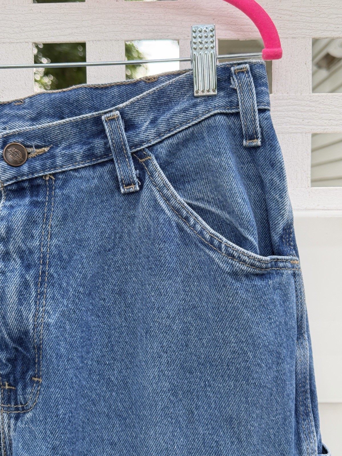 Dickie’s 7-Pocket 32×31 (actual sz.) Carpenter Blue Jeans Work Pants Hammer Loop