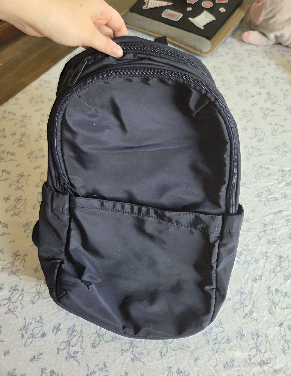 PUMA Navy Blue Backpack Zip Closure Multi-Compartment Adjustable Padded Straps M