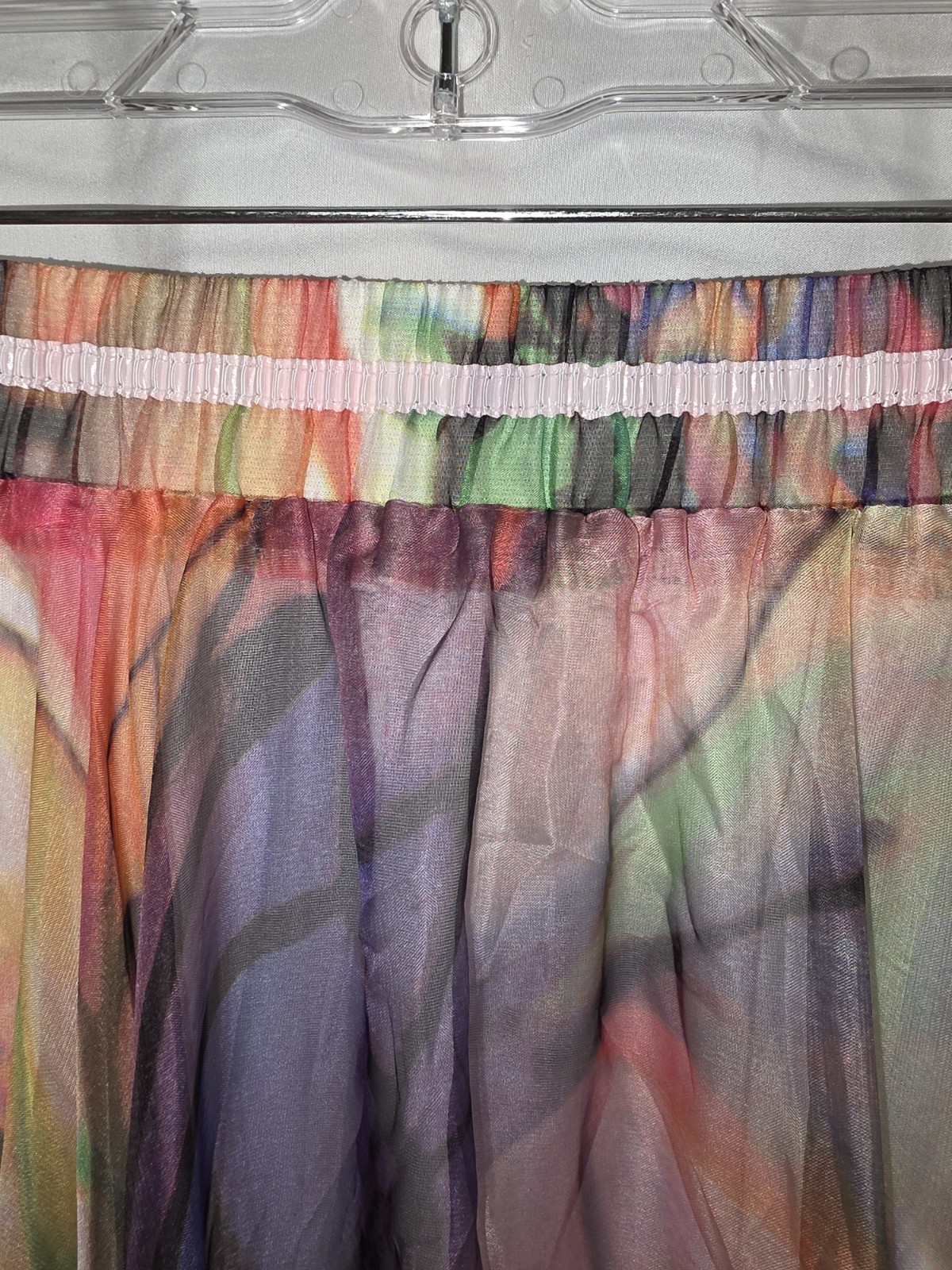New with Tags Afil-i Maxi Skirt Multicolor Size 3XL Elastic Waist