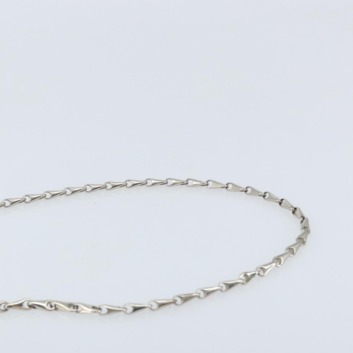 CELINE Star Ball Chain Shoulder Bag Leather White Silver Auth LNZ806
