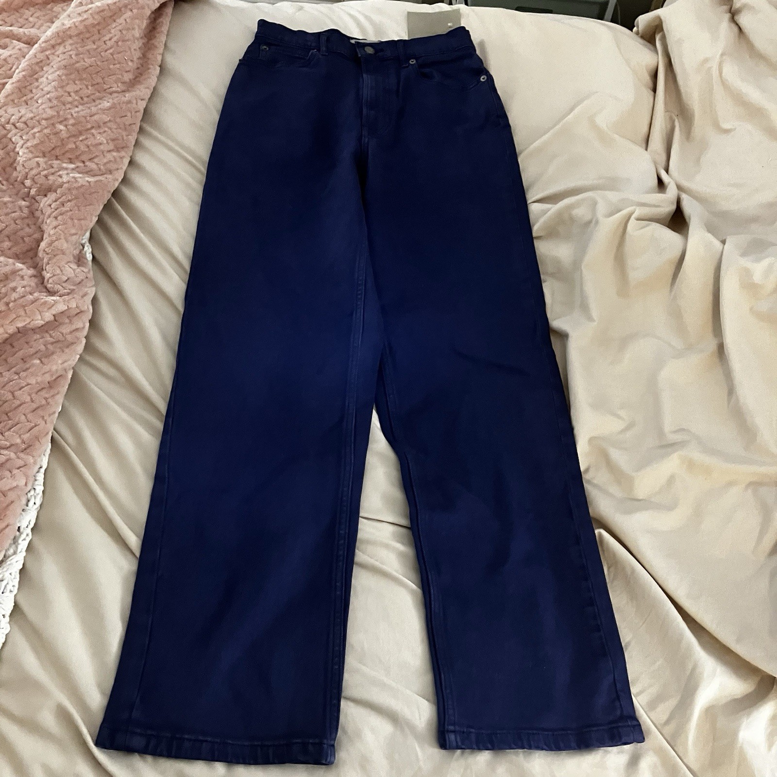 Everlane Way High Straight Leg Jean Women’s Size 26 Tall Blue Low Stretch