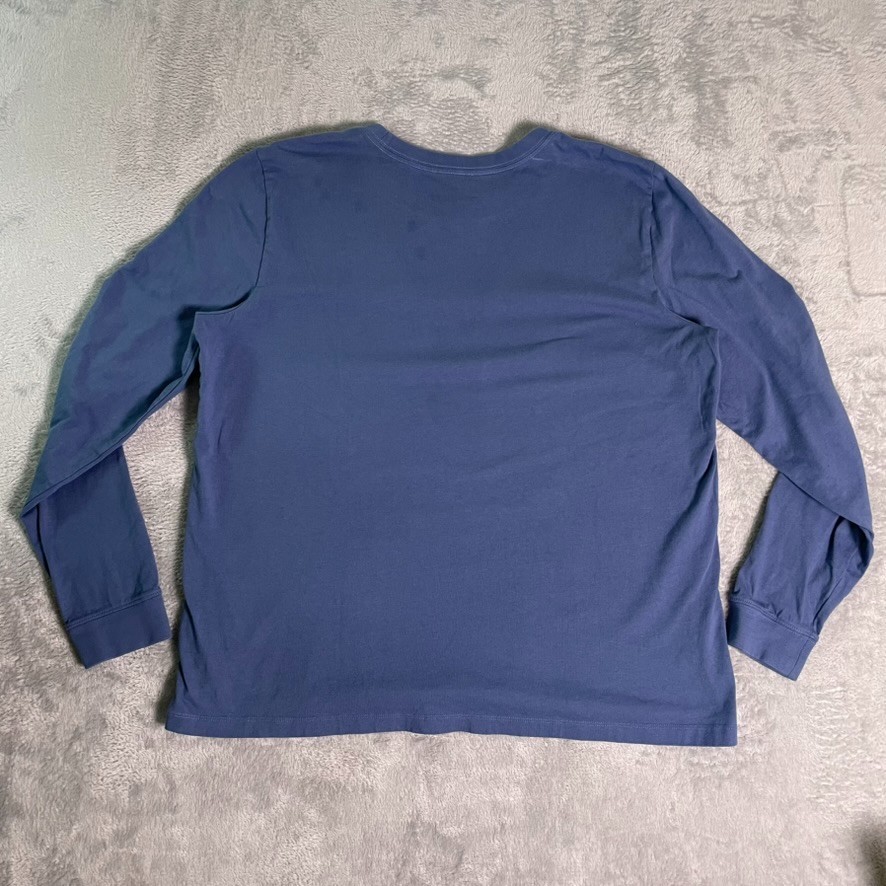 Life is Good Long Sleeve Tee Womens XL Blue Cotton Casual Relaxed Basic Top