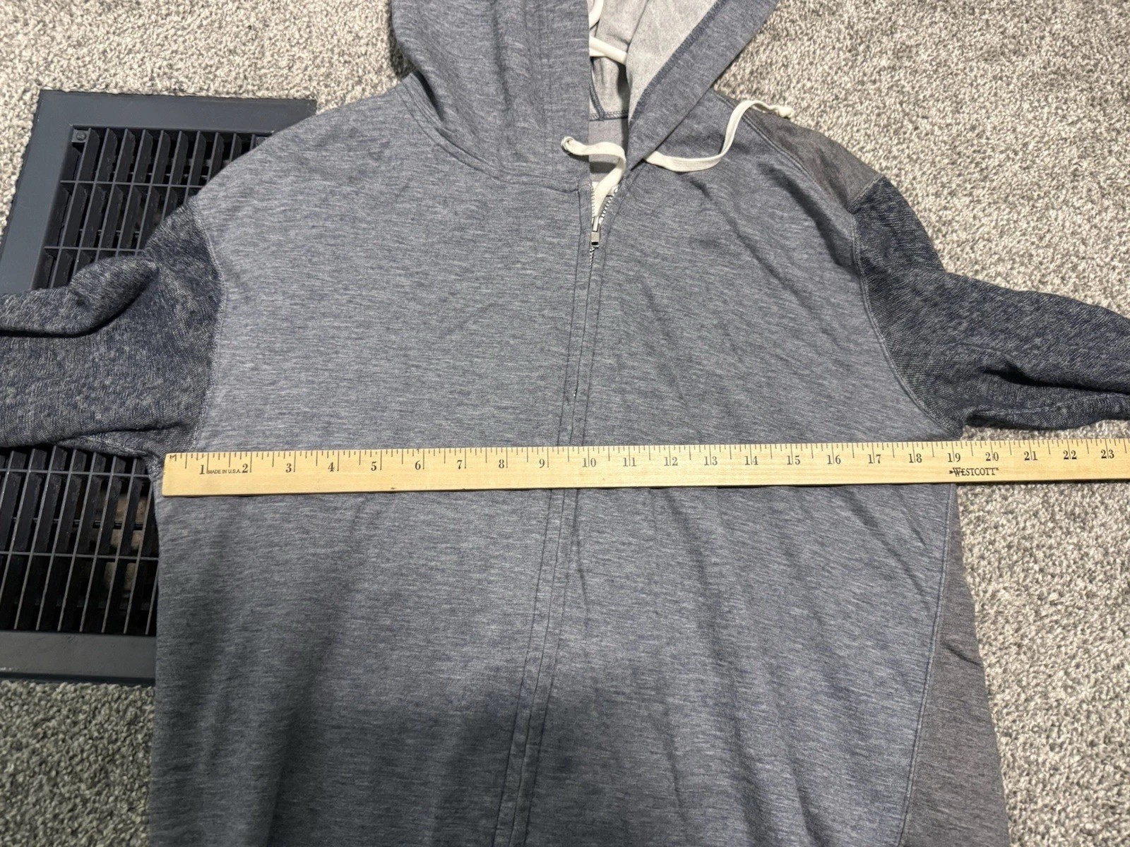 Comme des Garcons Homme Plus Zip Up Hoodie Blue Gray Cotton Wool Raglan M 2015