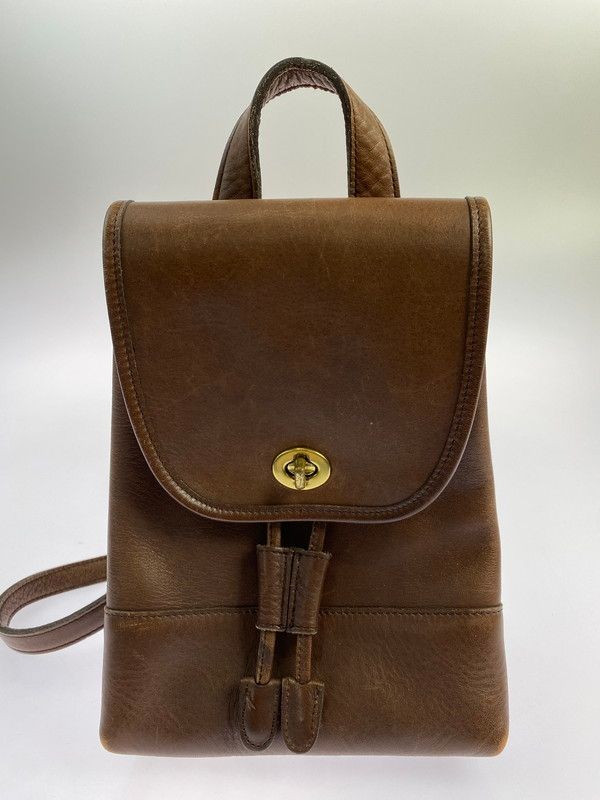 OLD COACH LEATHER BACKPACK W 18 cm (7.09 in)×H 22 cm (8.66 in)×D 11 cm (4.33 in)