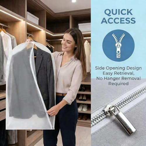 Transparent plastic hanging pocket -40 inches (approximately 101 centimeters)