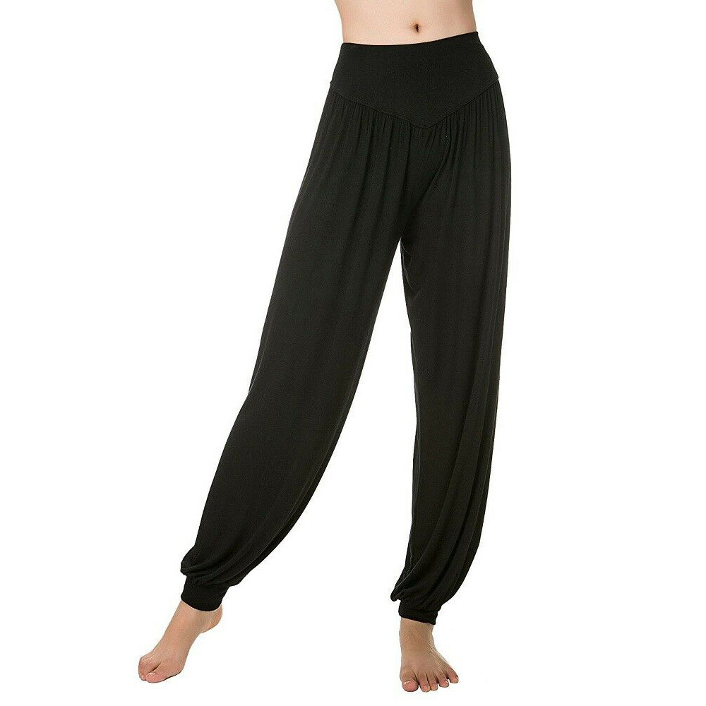 Women’s Waistband Panty Leggings Casual Loose Pants Workout Solid Color Fashion