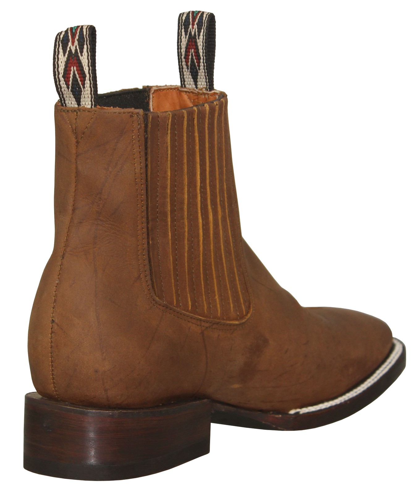 Mens Cognac Chelsea Boots Ankle High Pull On Rodeo Formal Botas Hombre Vaquero