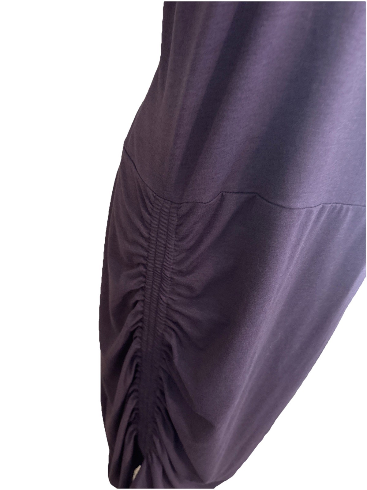 Trouvé Eggplant Side Ruched Sz 2XL Dress Pleated New Purple Night Casual Comfort