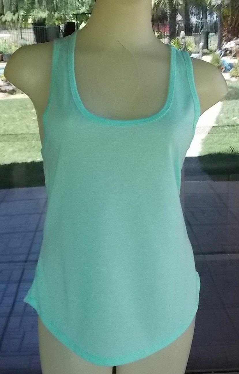 Lace Back Racerback Green Tank Top Sz. L 40″ Bust
