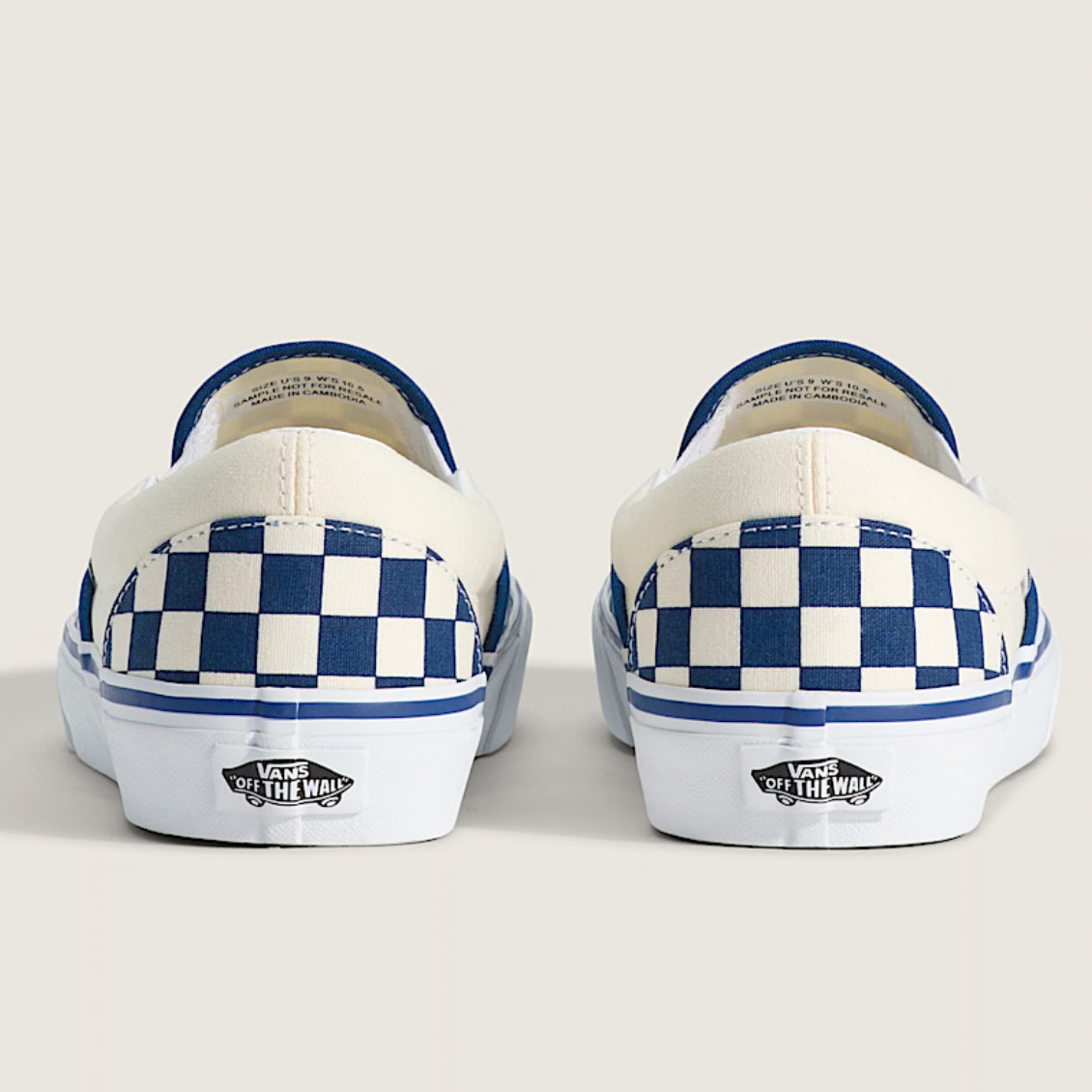 Vans Slip-On Primary Check True Blue/White Men’s Sneakers VN000EACAMQ