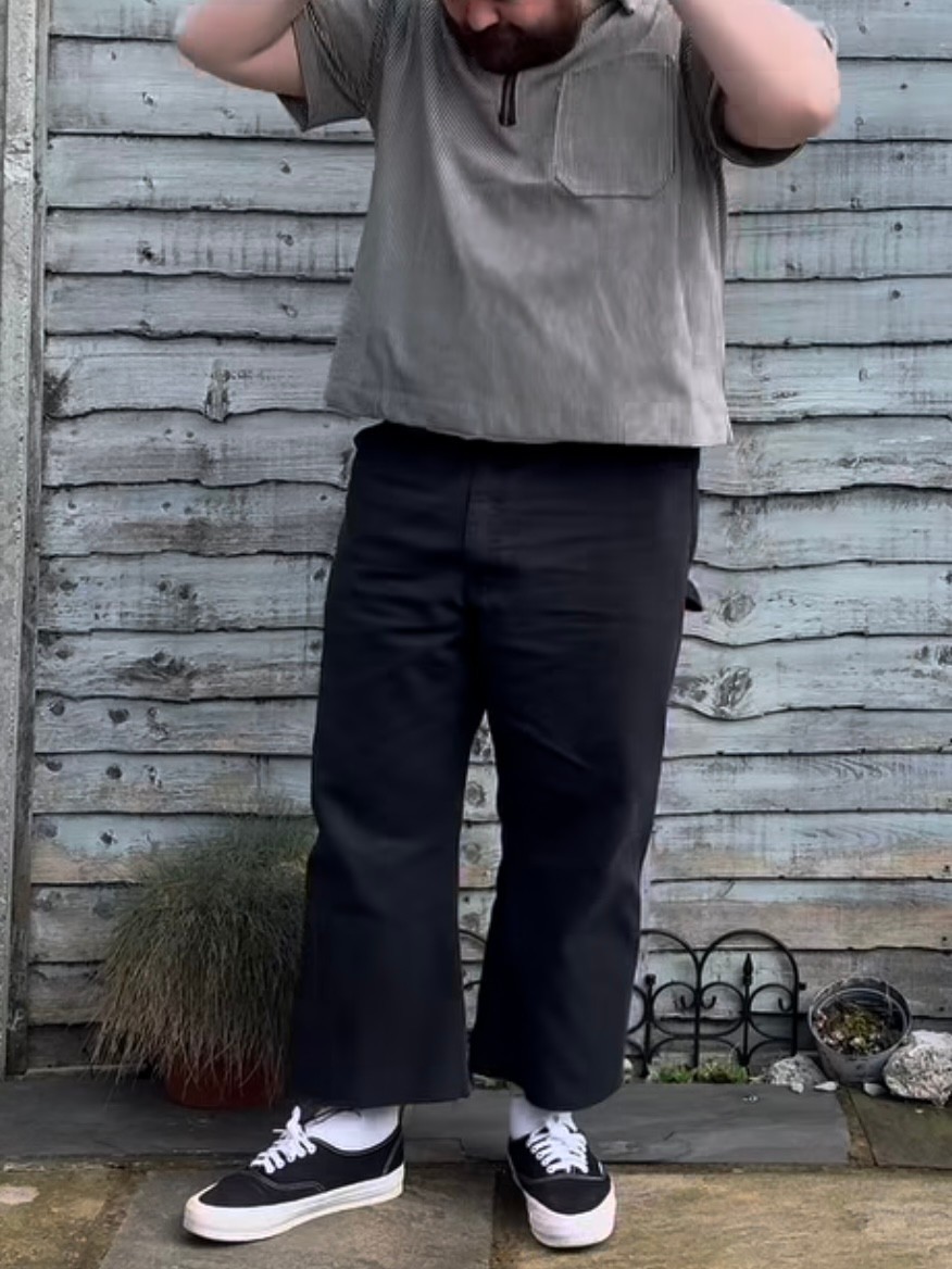 Cropped DICKIES Original 874 Black Work Pants 36×24 (Altered inseam length)