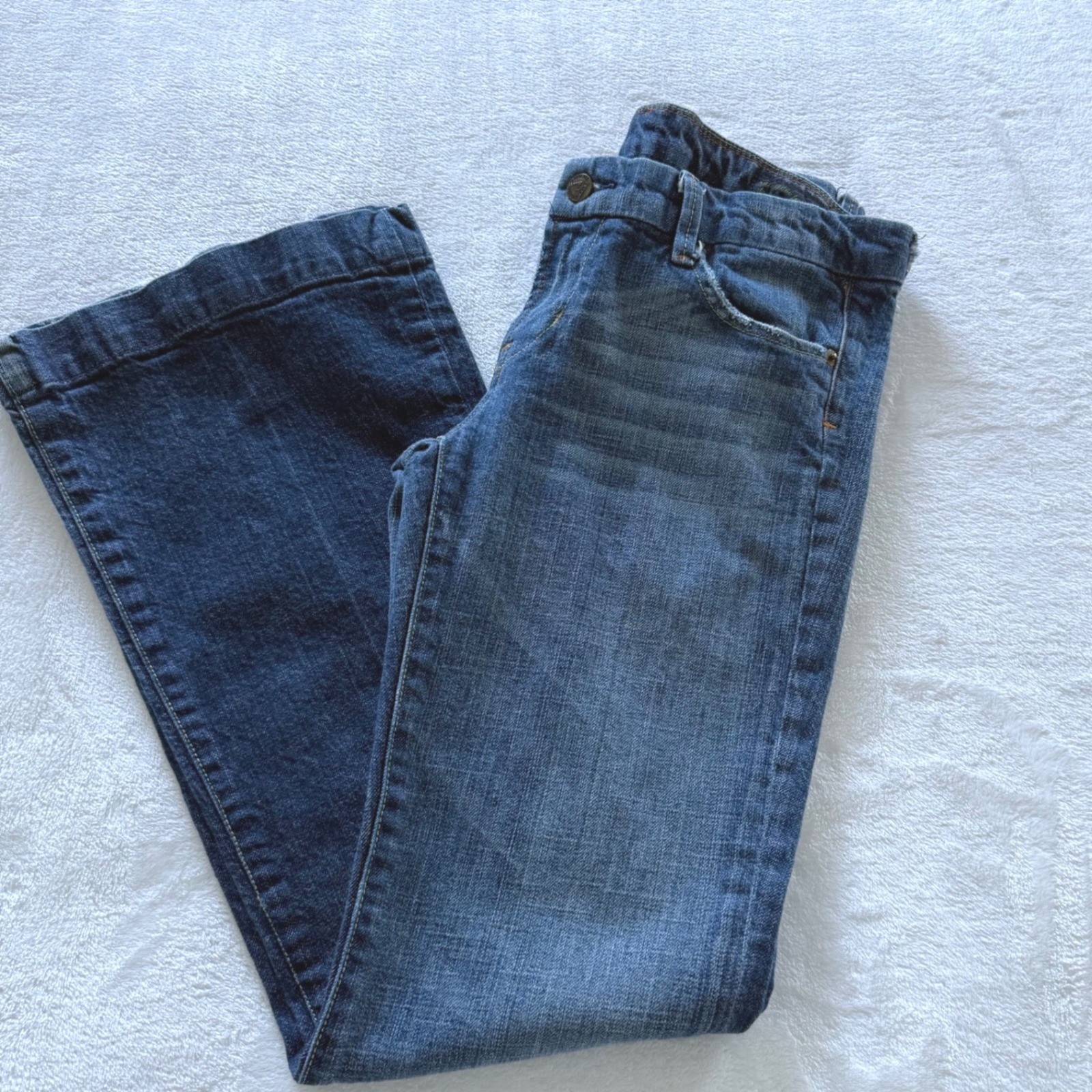 7 For All Mankind Dojo Jeans Womens 29 Flare Dark Wash Stretch USA Denim