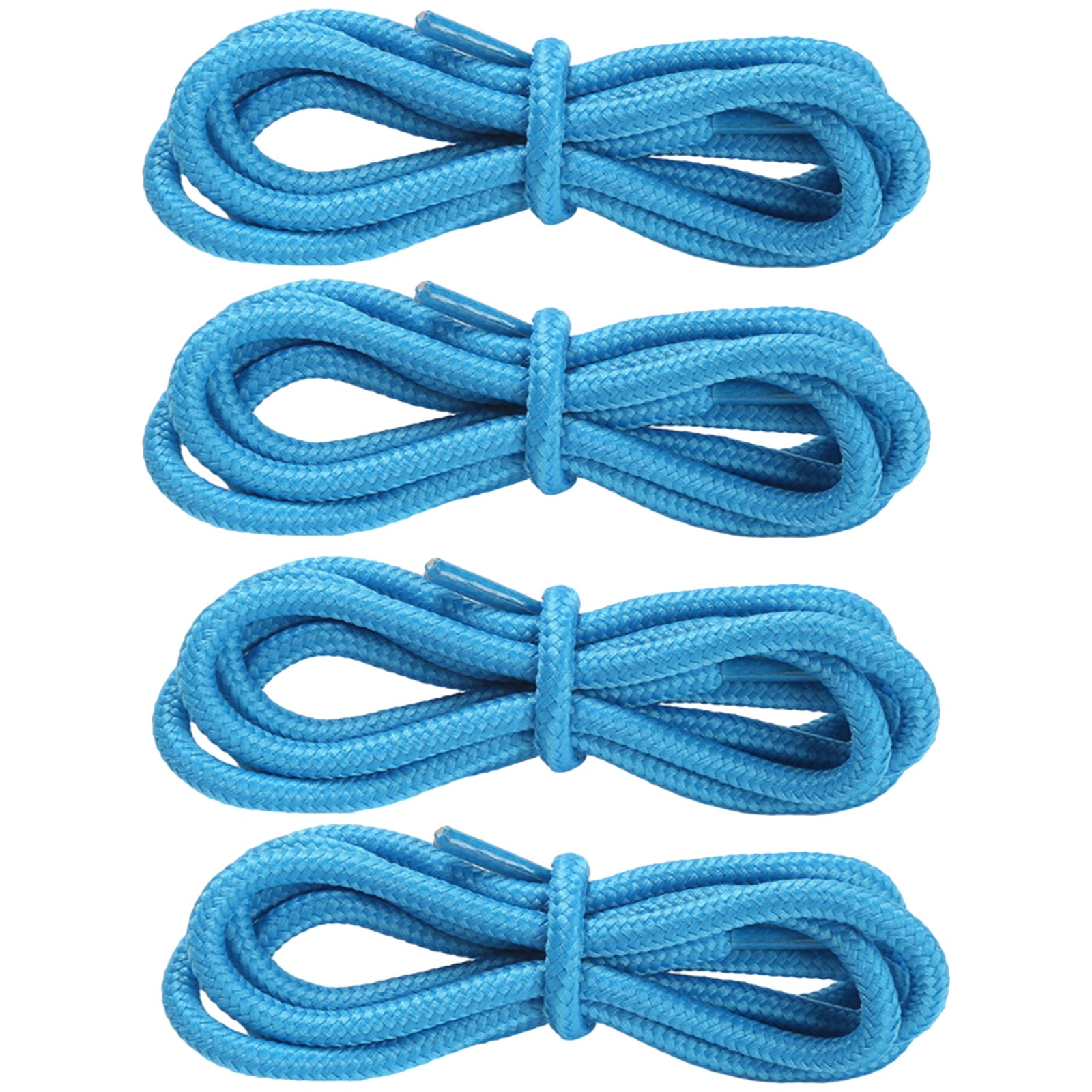4mm Round Polyester Shoelaces 1/8″ Solid Color All Shoe Types 4 Feet, 2 Pair