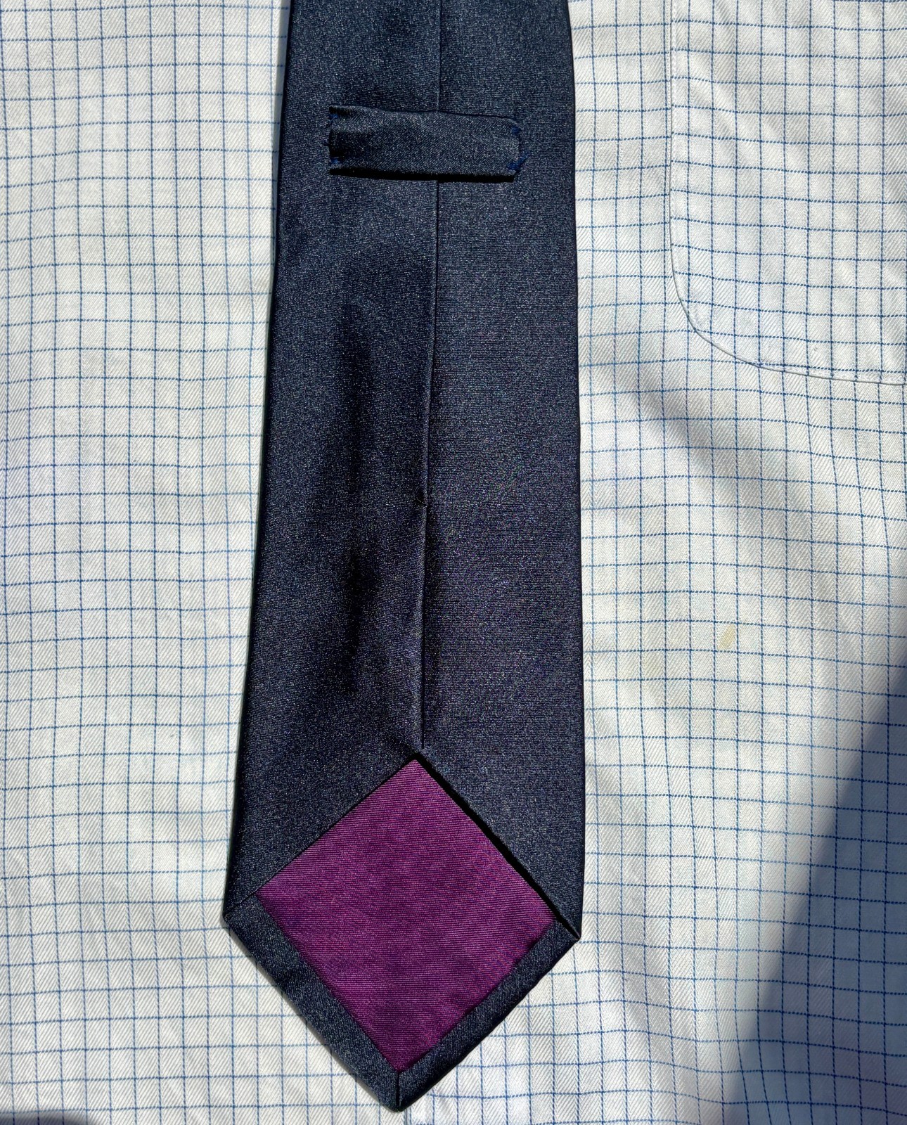Ralph Lauren Purple Label Solid Midnight Blue Silk Necktie – England – $235.00