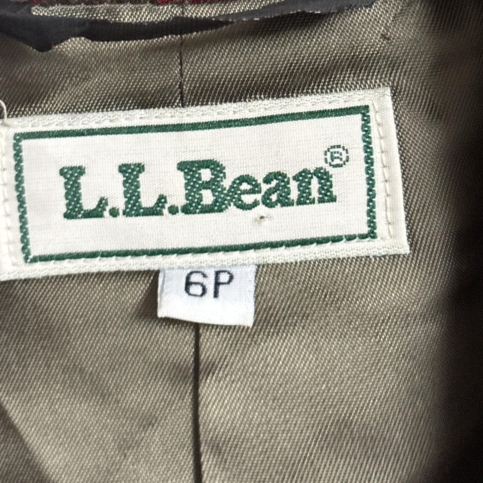 Vintage LL Bean Blazer 6 Petite Red Brown Plaid Classic Holiday Casual Career