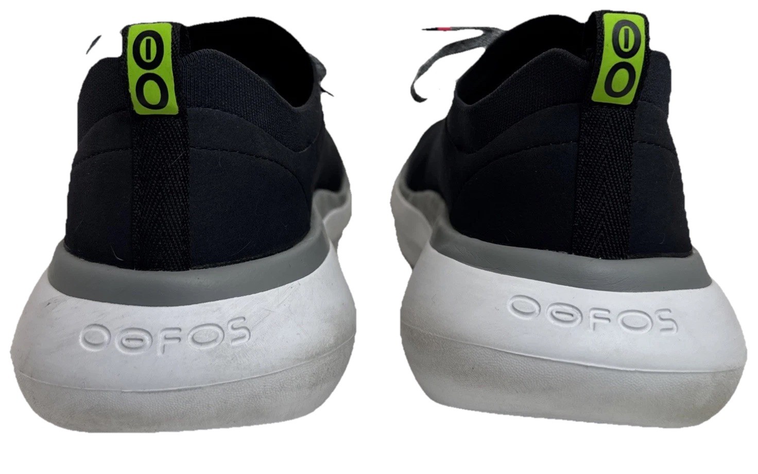 OOFOS OOmy Stride Womens 11 Recovery Black White Gray Pink Comfort Walking Shoes