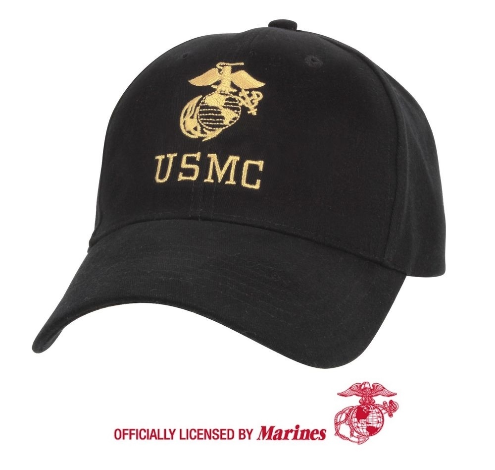 USMC EG&A Ball Cap Gold Embroidery US Marine Corps Vietnam OEF OIF Gulf Vet Hat