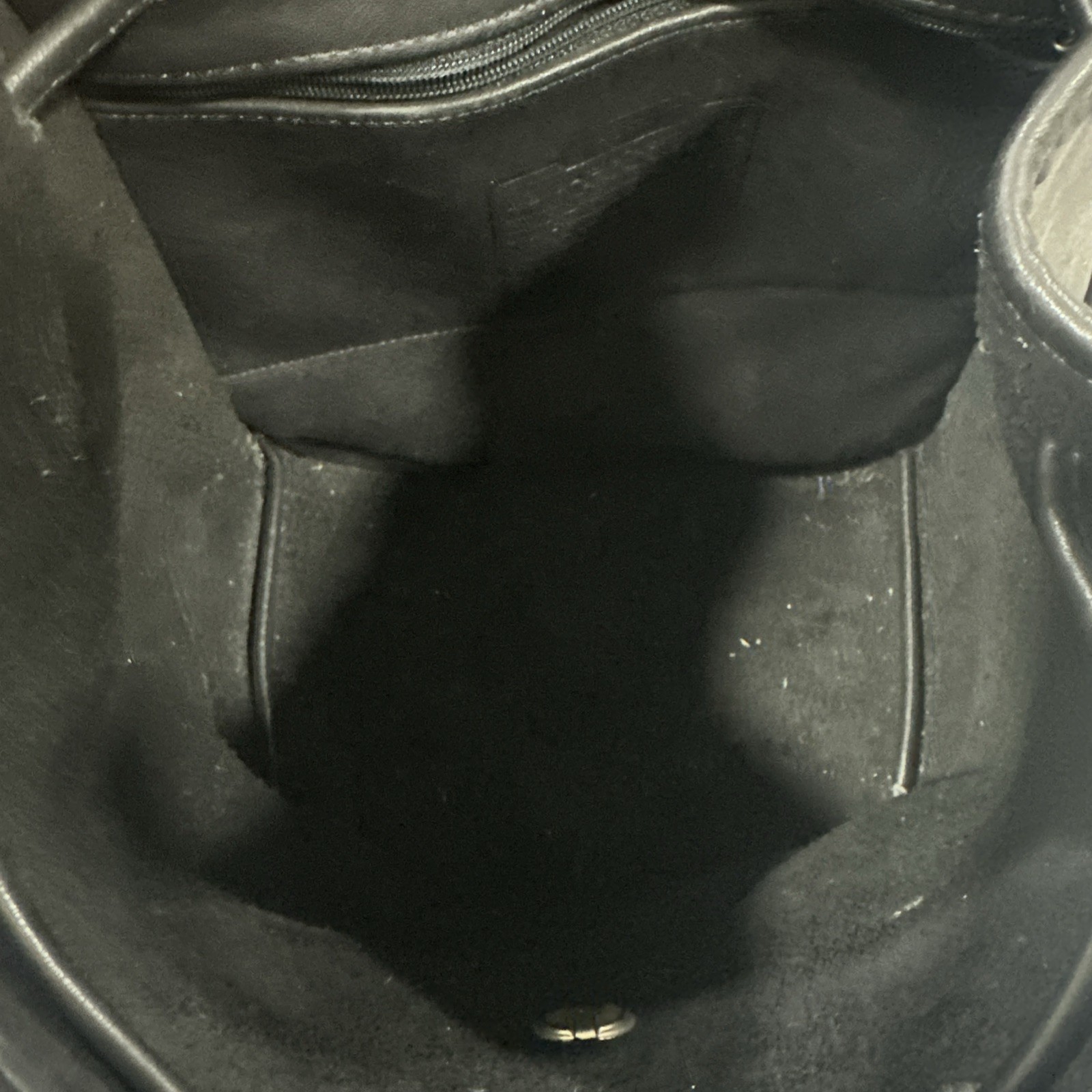 COACH Vintage 9791 Black Leather Backpack “The Daypack” Drawstring Turn-lock