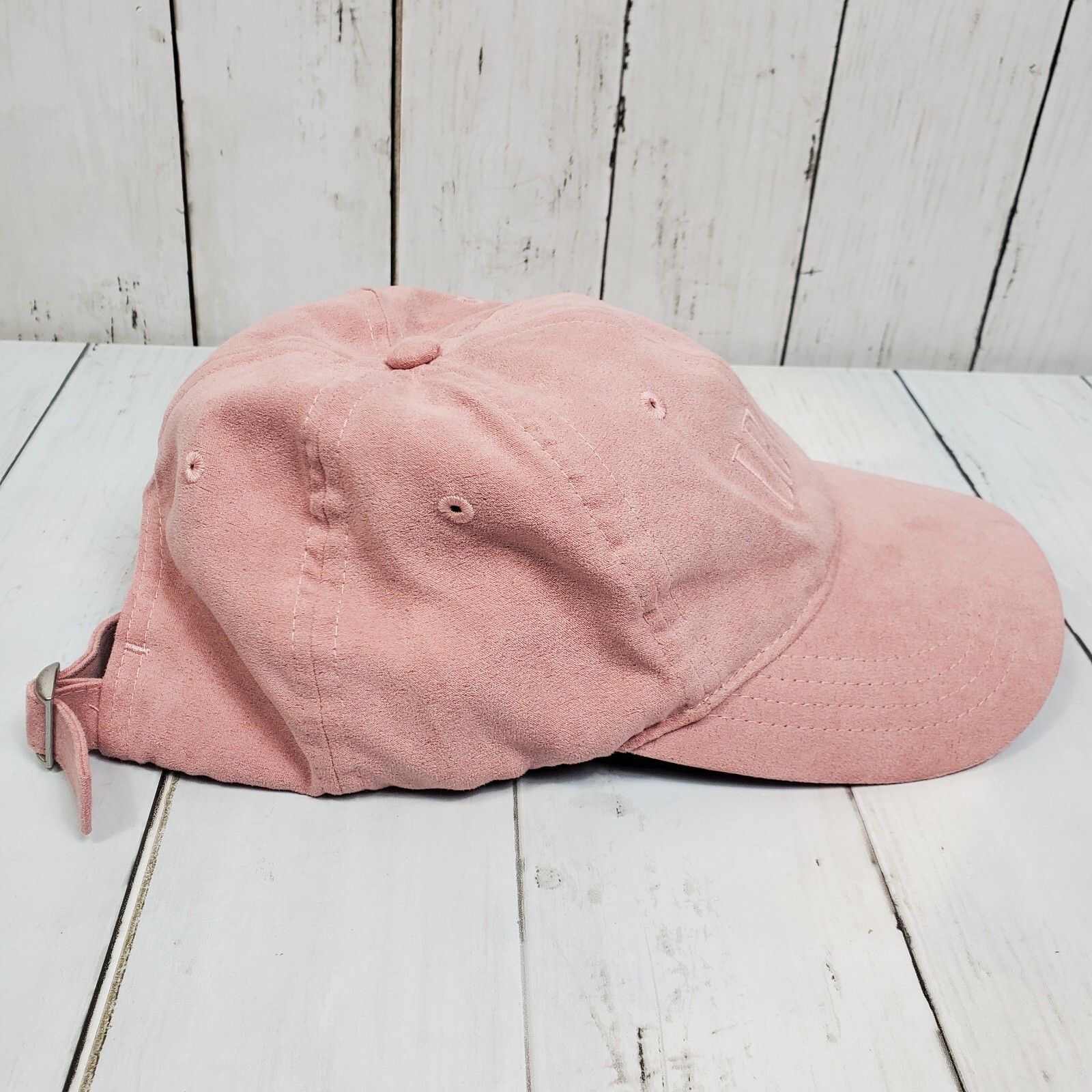 Levis Suede Tonal Serif Logo Cap Hat Womens Pink Adjustable Strap 56cm/22in