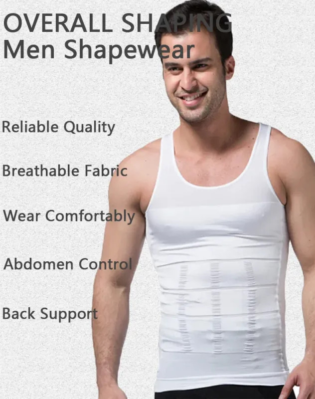 YBFDO Men Body Shaper Slimming Compression Vest Undershirt Seamless Waist