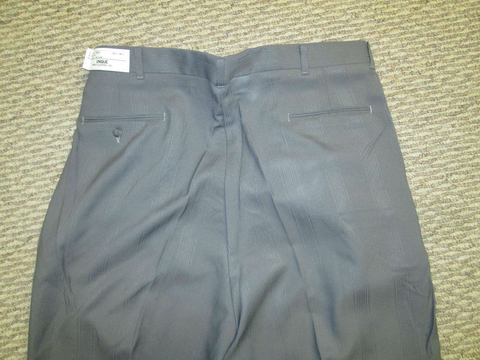Mens Unique Gray Dress Cuffed Pants 32 34 36 38 40 X 32 Style #3 NEW
