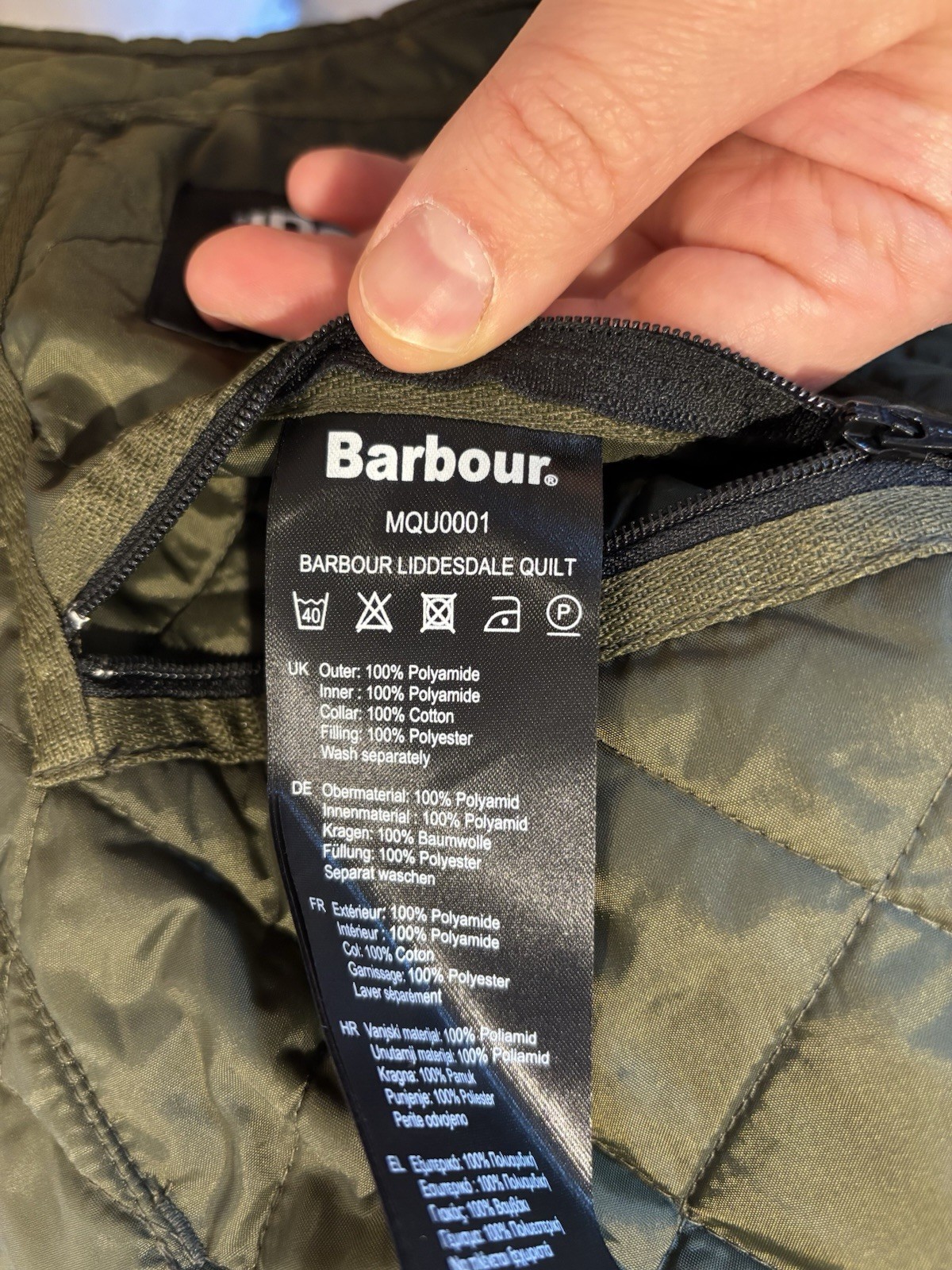 NWT Barbour Jacket Men’s S Green Liddesdale Quilted Olive Classic Corduroy Coat