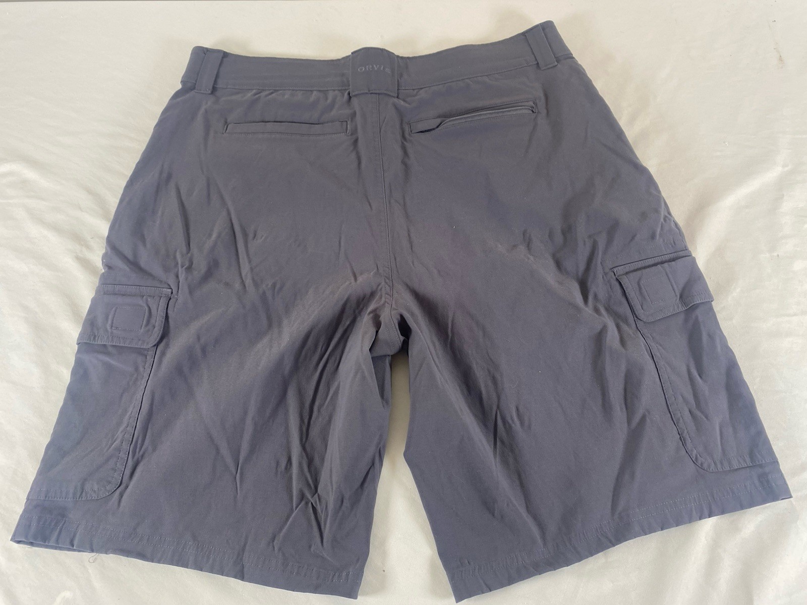Orvis Nylon Cargo Shorts Mens Size 36 Golf Hiking Walking Stretch Gray EUC