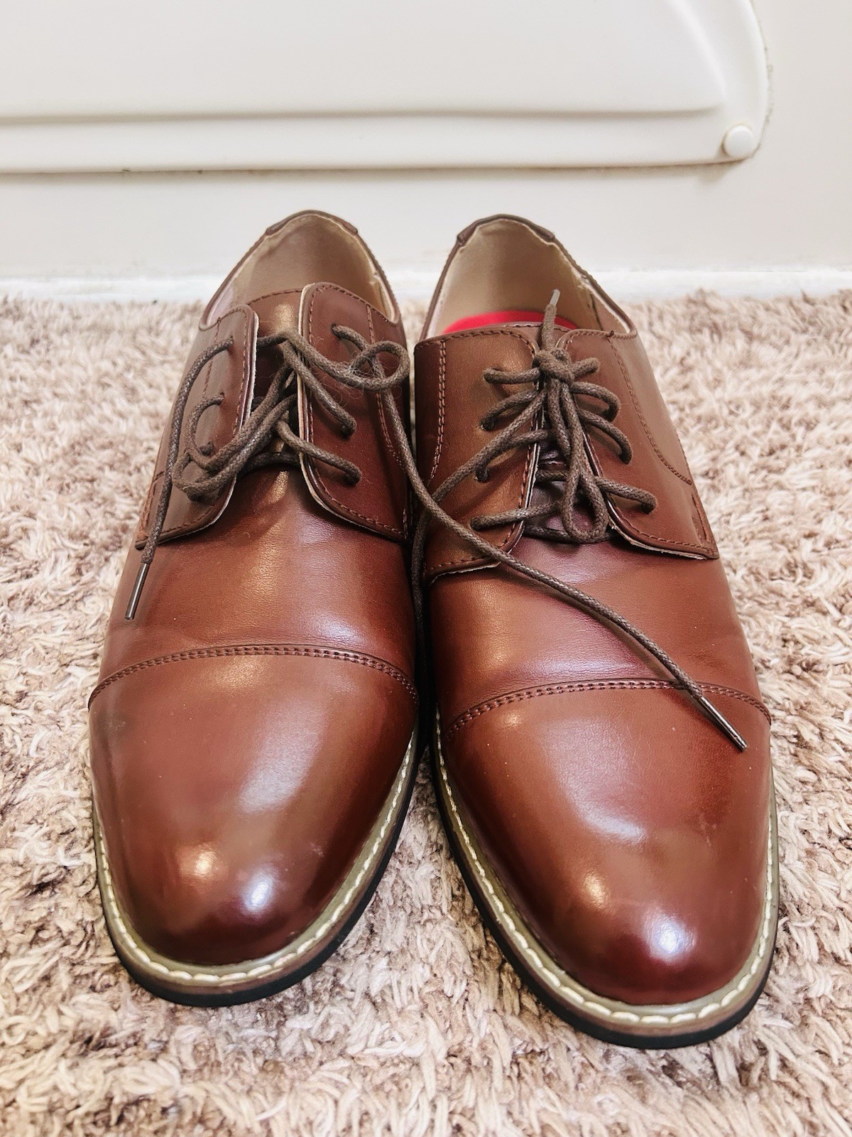 Bruno Marc Men’s Prince Dress Oxfords Cap Toe Size 10 Wide Width