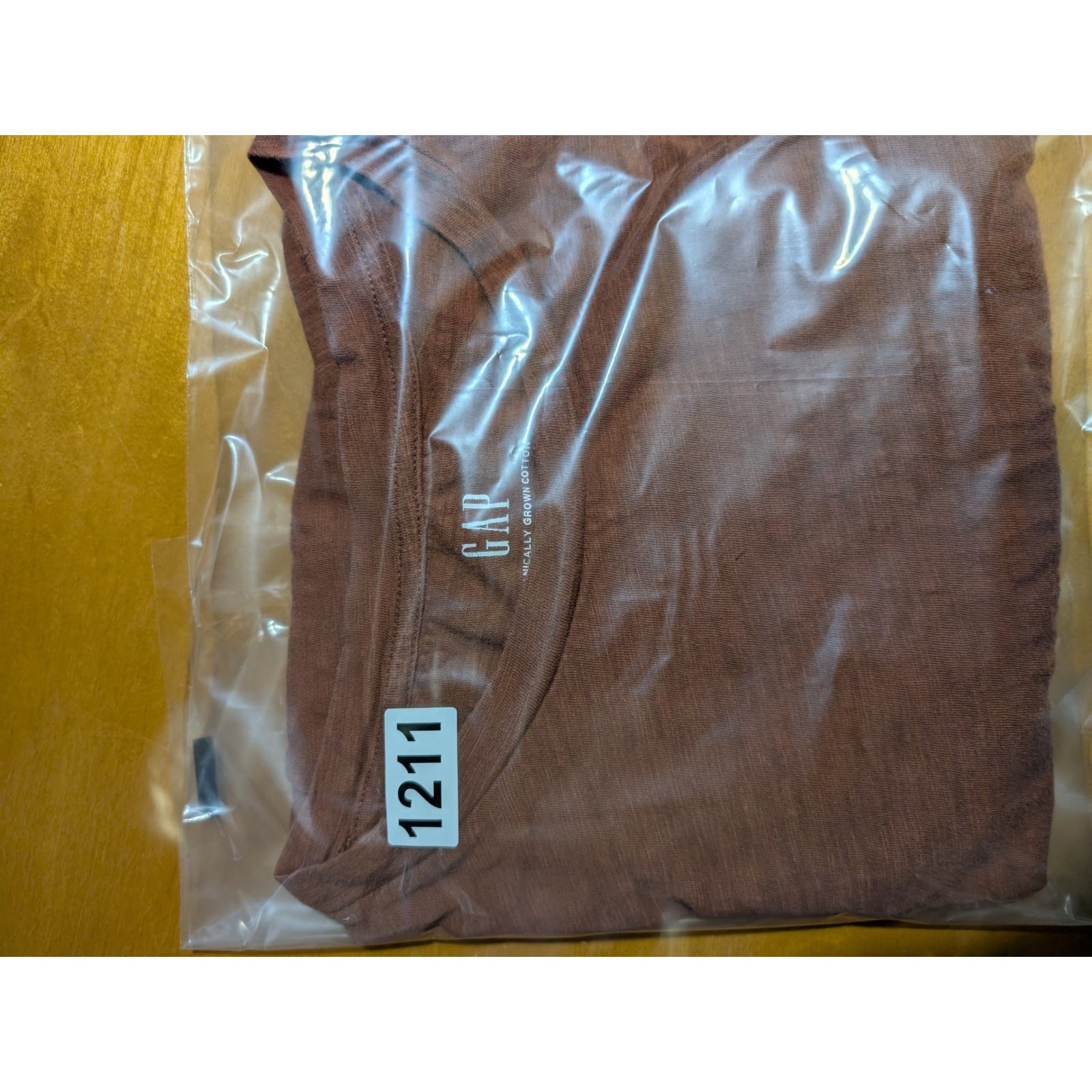 GAP Women Rust Orange Organically Grown Cotton Puff Sleeve Smocked Cuff Tee M