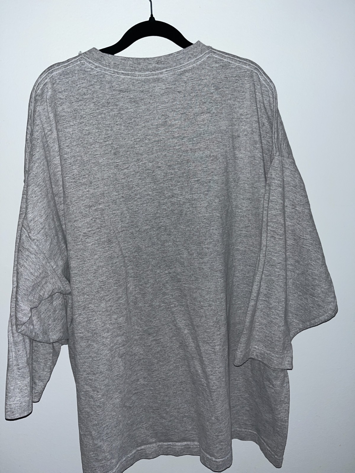 VINTAGE WESTERN XXL ATHLETIC DEPT. HALF SLEEVE T-SHIRT Grey V-Neck College WIU