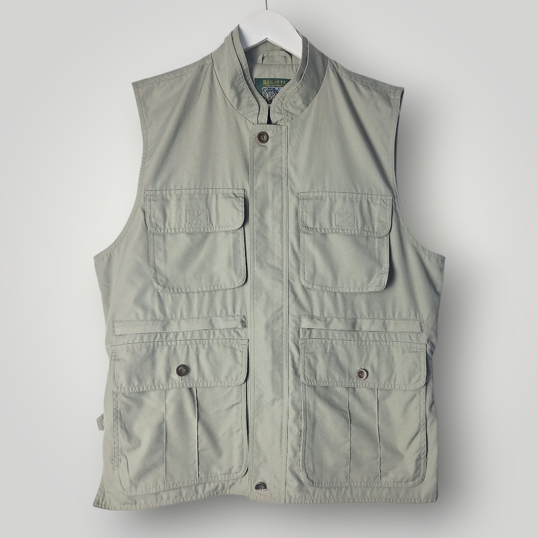 ​Regatta Gilet Utility Body Warmer Green Vintage Fishing Shooting Mens Size M