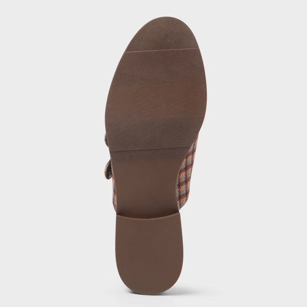 Women Winona Mary Jane Mules – Universal Thread Brown/Orange 8.5