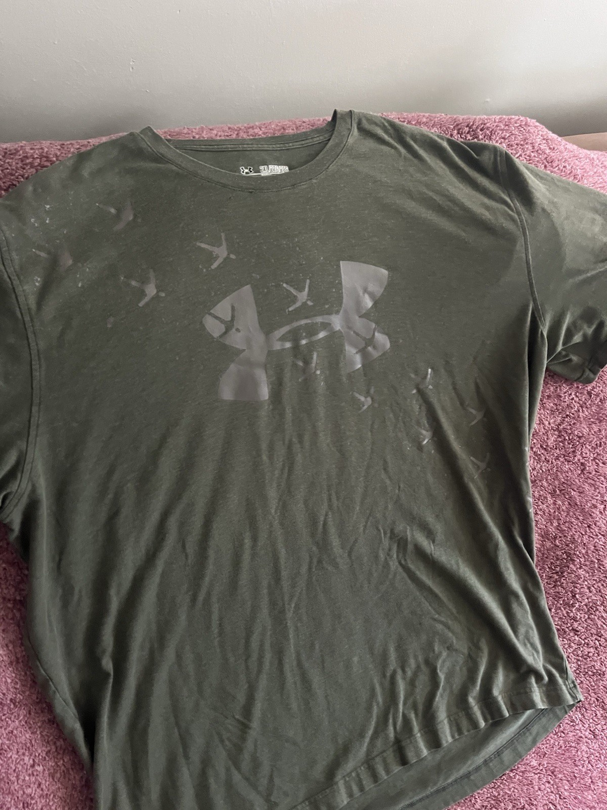 Under Armour HeatGear Men’s Green Loose Fit Short Sleeve Crew Neck Tee 2XL