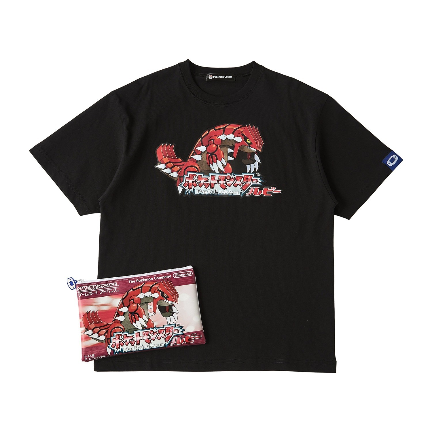 Pokemon Center Release Year Package T-Shirt in Pouch Pokémon Ruby GBA Design