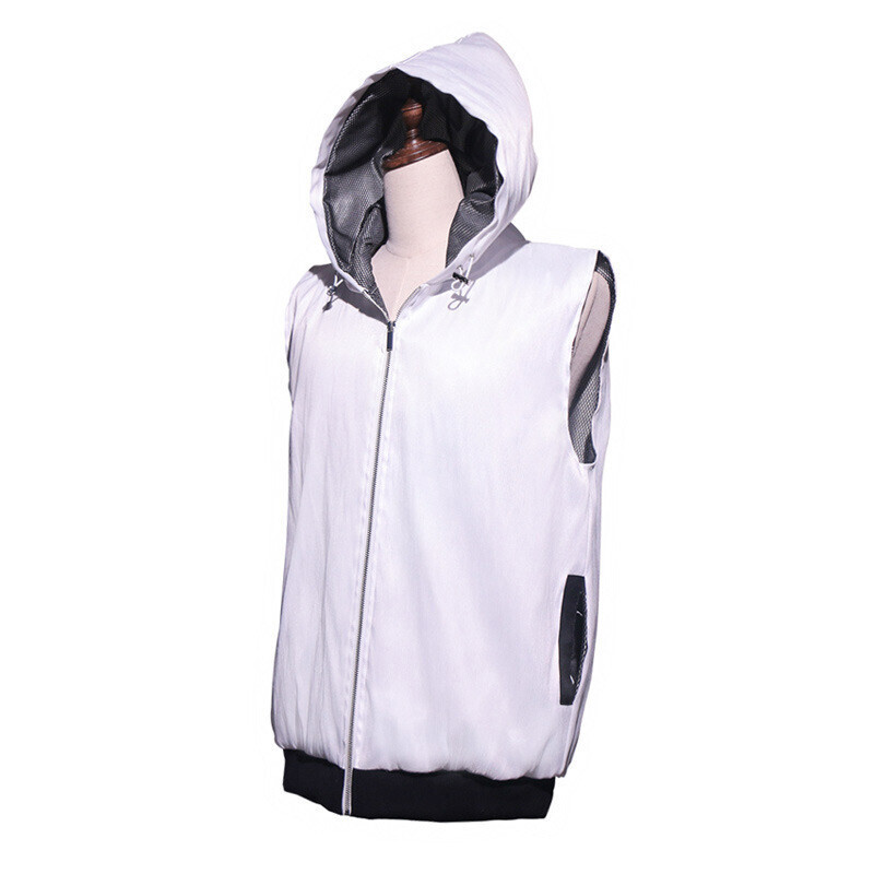 Men Luminous Optic Fiber Vest Party LED Hoodies Show RGB Lights Costume Clothing