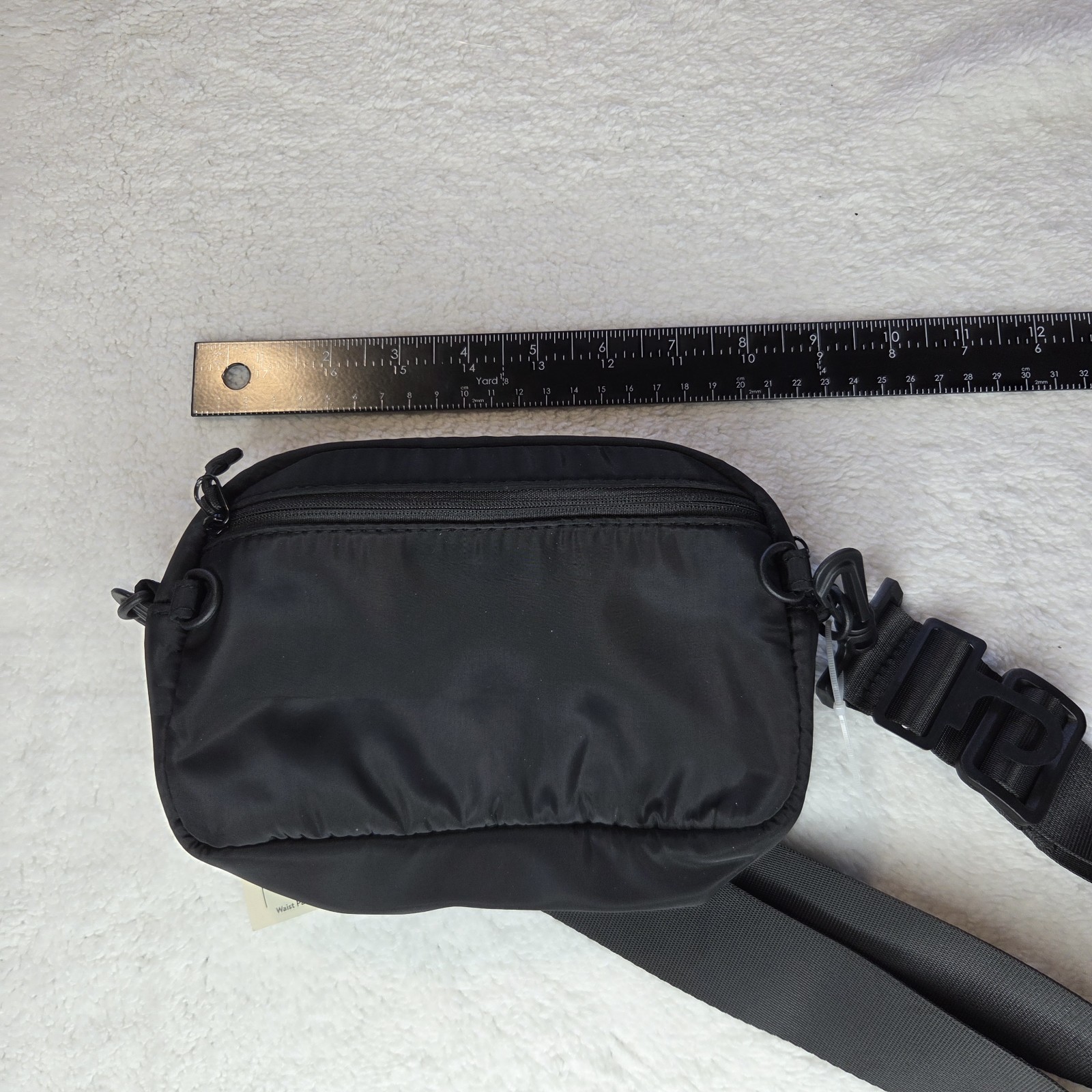 No Boundaries Waist Pack Or Sling Solid Black Multi Use Soft Nylon Outer NWT