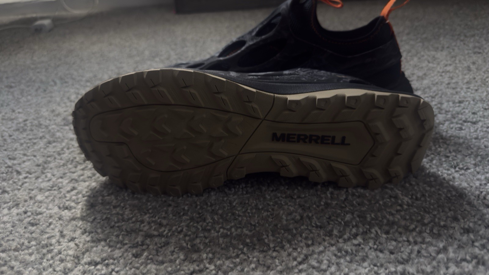 Merrell Slip-On Men’s Athletic Sneakers Black Orange Low Top Solid