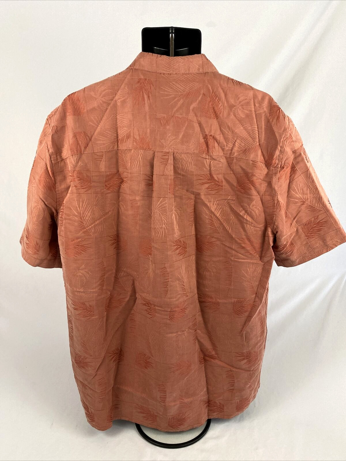 Mens Jos A Bank Modal Poly Blend Floral Short Sleeve Camp Shirt Sz M Red