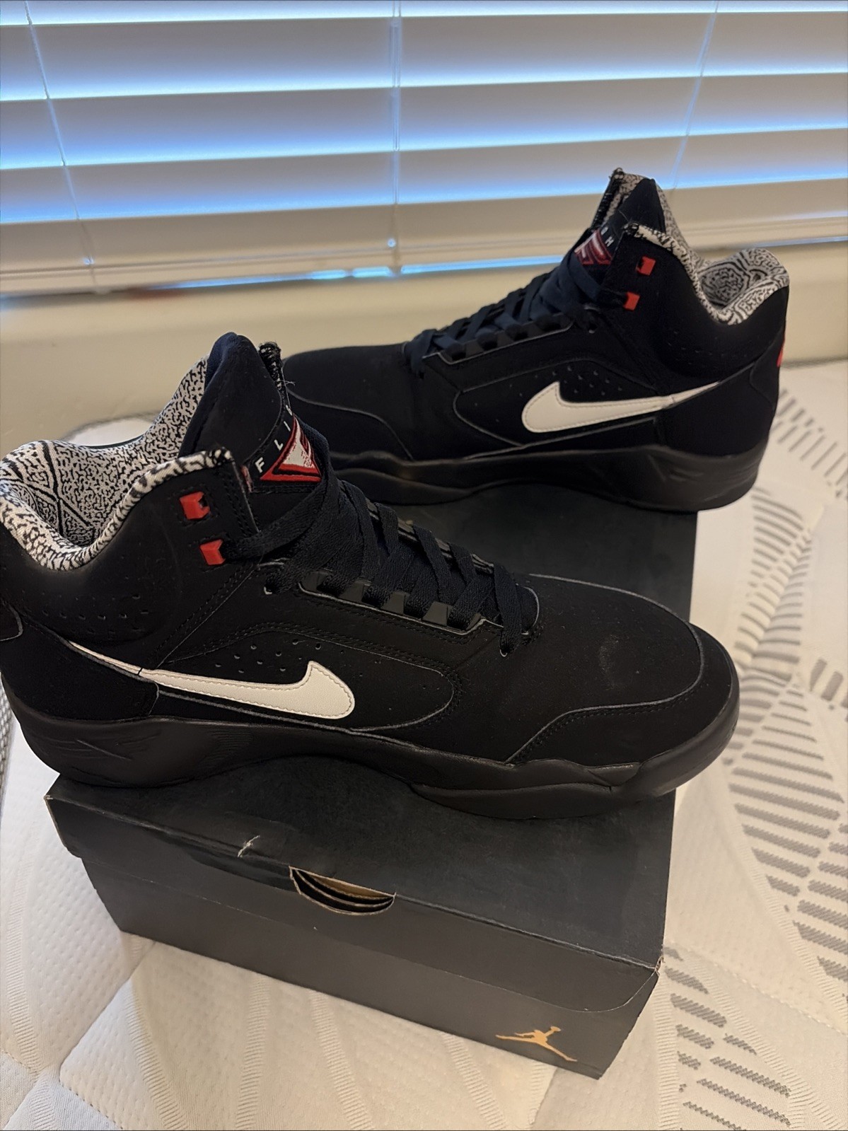 Nike Air Flight Lite Mid “Black White Varsity Red