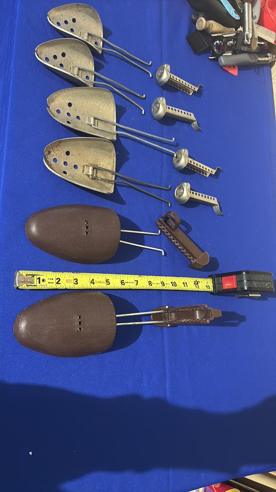 Vintage Adjustable Aluminum and Plastic Shoe Trees Collection – 3 Pairs