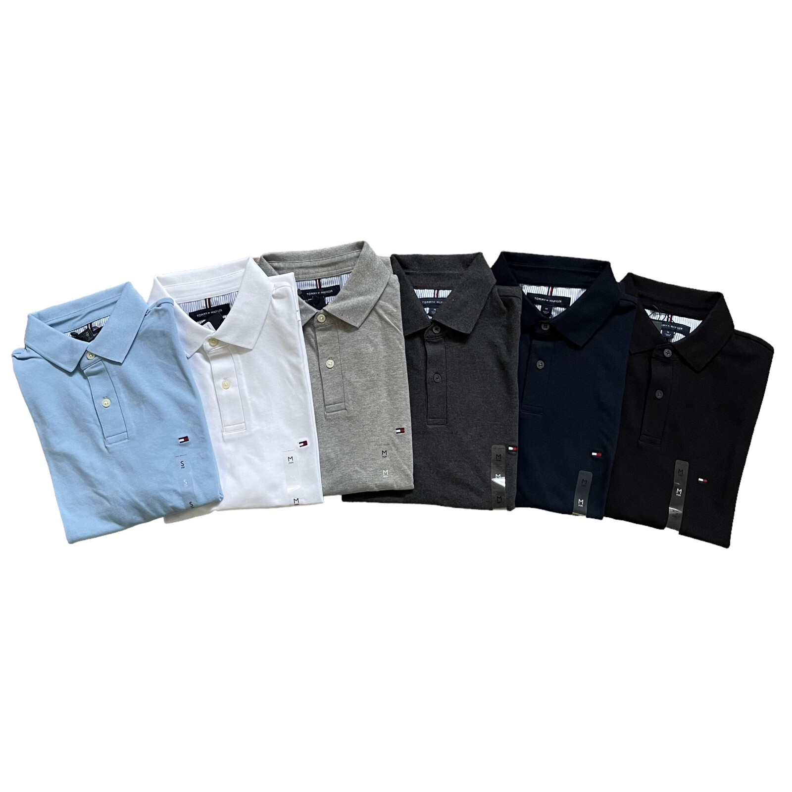 NWT Tommy Hilfiger Men’s THFLEX Regular Fit Classic Color Mesh Short Sleeve Polo