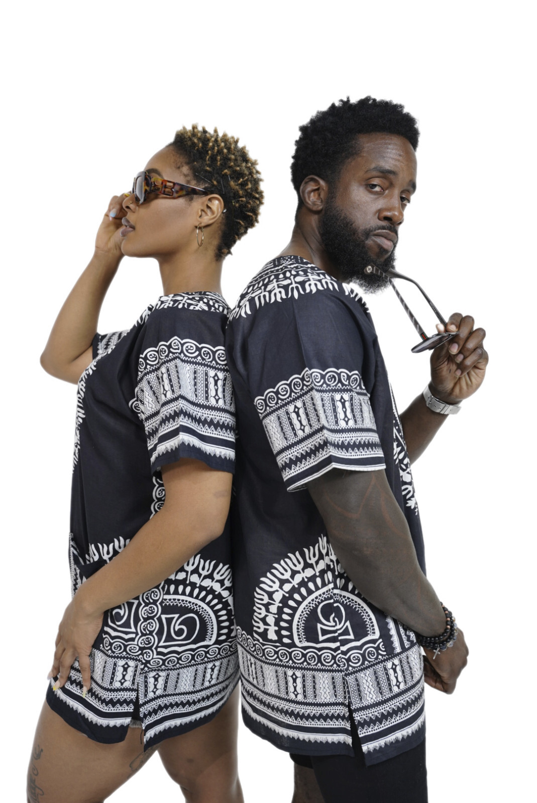 Black African Unisex Dashiki Shirt DP3578 Small to 7XL Plus Size