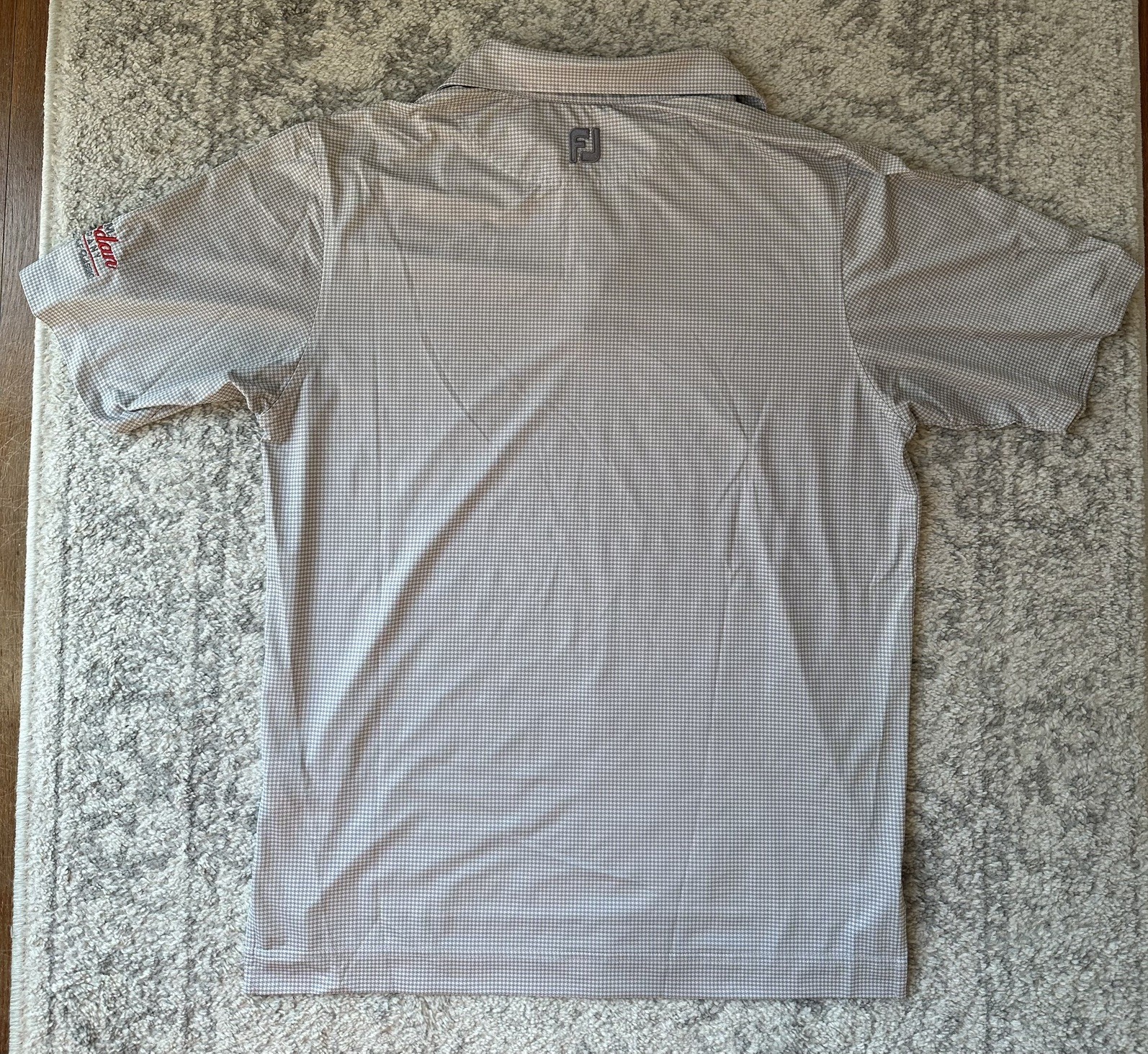 FootJoy Polo Shirt Mens Medium Gray Golf Performance Stretch Short Sleeve