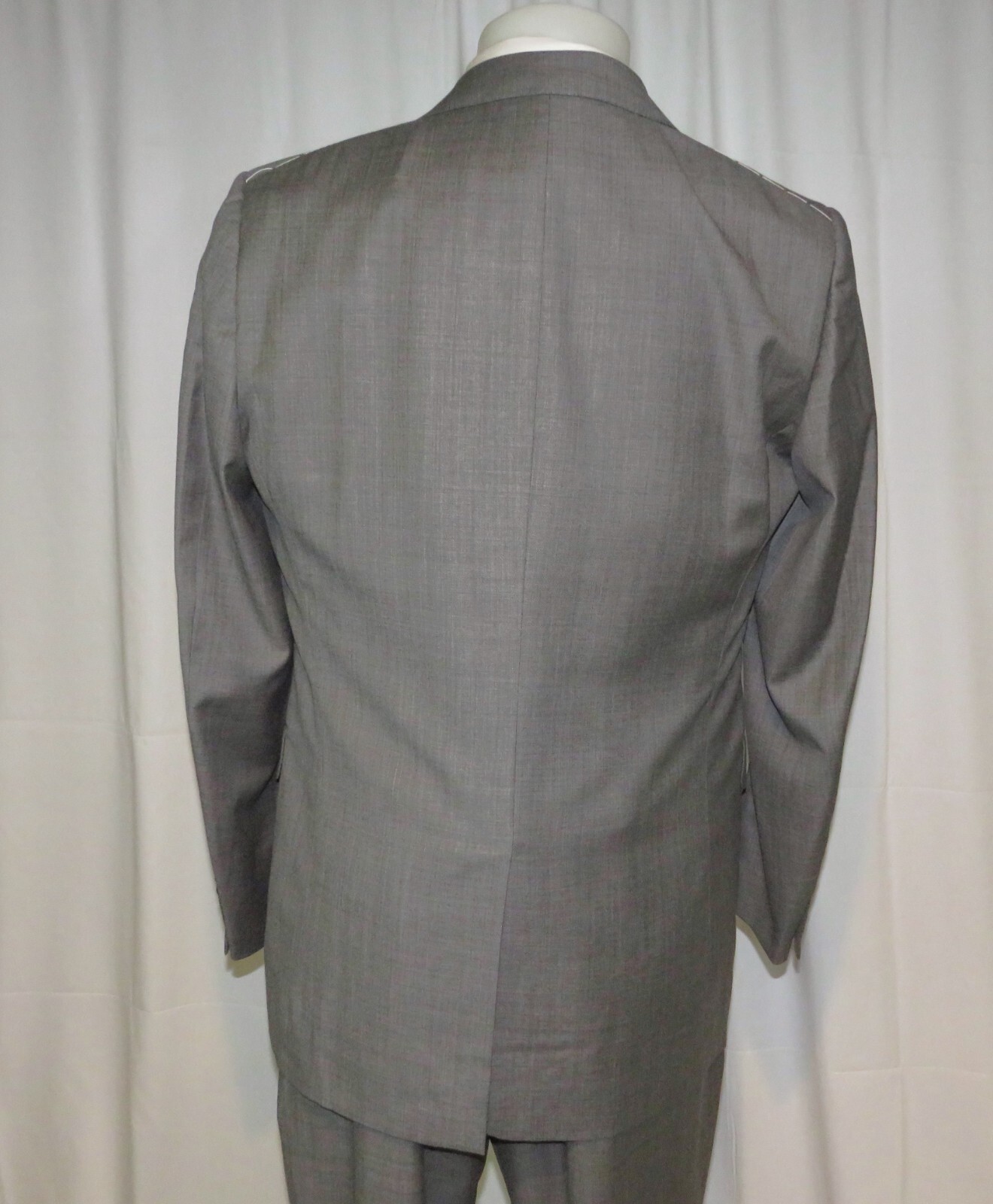 Dunhill x Zegna Mayfair Fit Solid Gray Current Two Button Suit 46L NWT