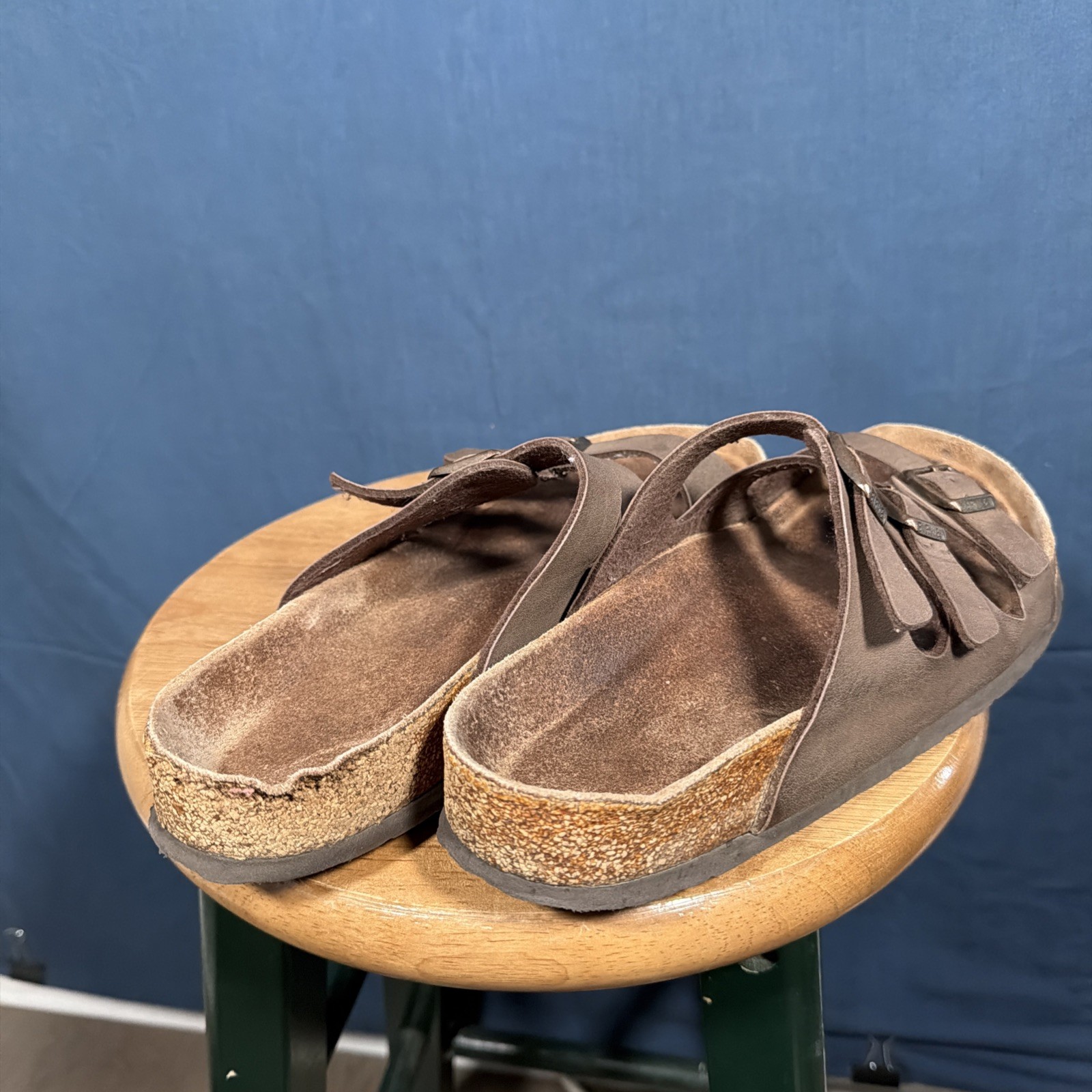 Birkenstock Florida Soft Footbed Brown Sandals 3 Strap Comfort Slides EU 40 US 9