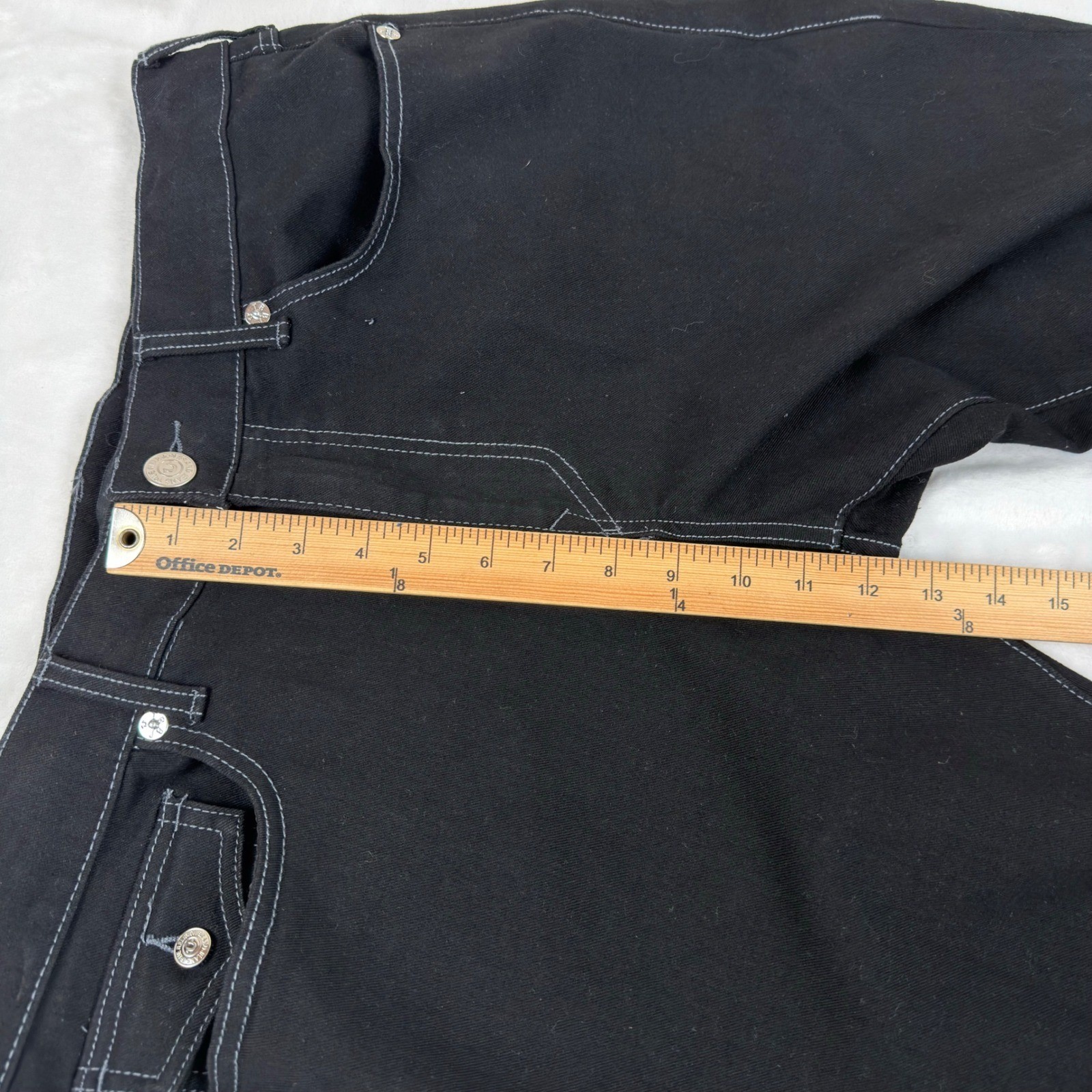 True Religion Ricky Flap SN Black Jeans Mens 34×30 (Fit 36×29) Straight Leg NEW