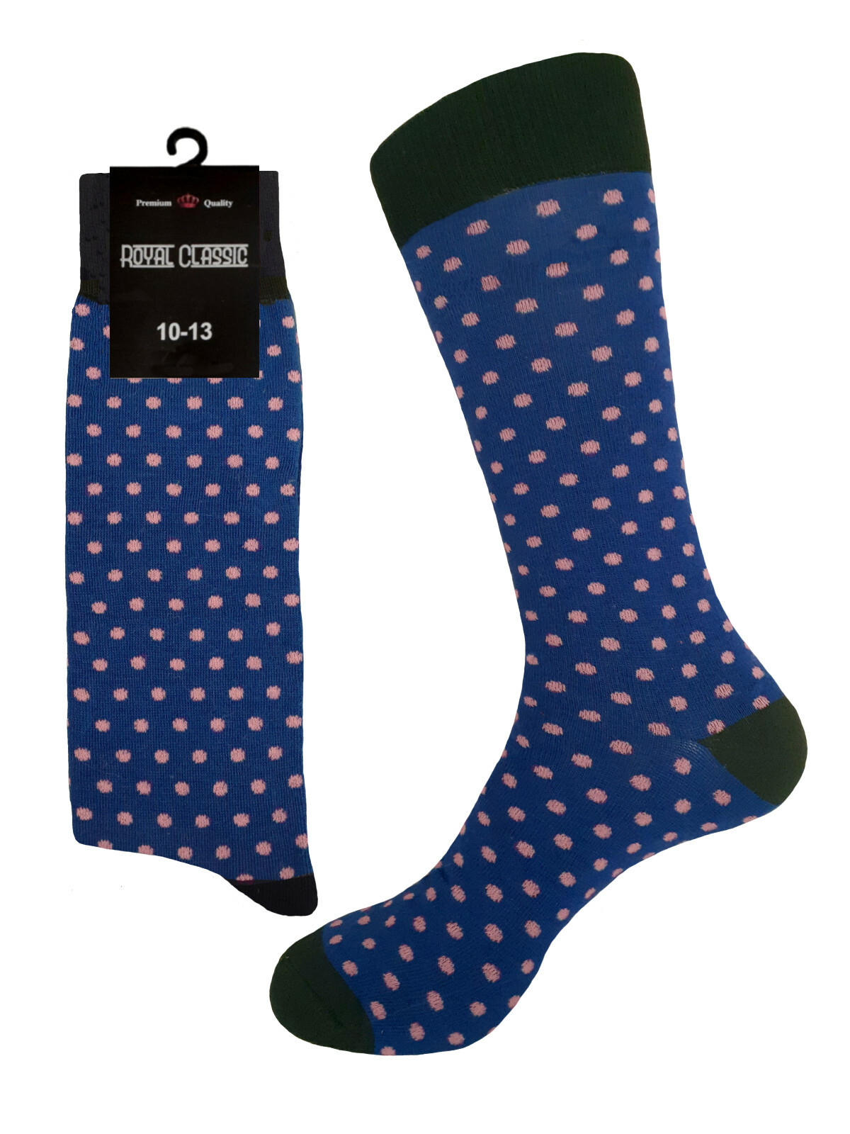 4 PAIR DRESS SOCKS PINK PURPLE NAVY GRAY POLKA DOT COTTON WEDDING SOCKS 10-13